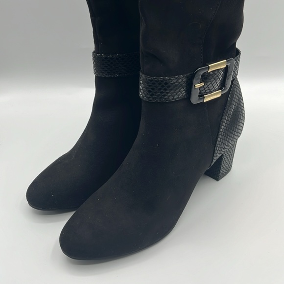 Karen Scott Womens Isabell Faux Leather Embossed Knee-High Boots - Picture 3 of 8